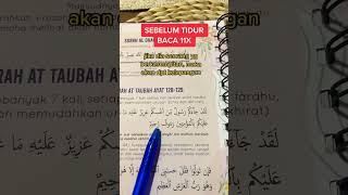 SURAH AT TAUBAH AYAT 128-129 BACA 11x SEBELUM TIDUR