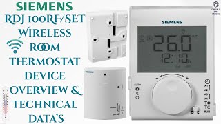 Siemens RDJ 100RF/SET Wireless Room Thermostat: Overview & Technical Data | Smart HVAC Control