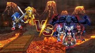 Sonic And The Black Knight :- sonic vs sir Percival, Lancelot, Gawin and Dark Queen