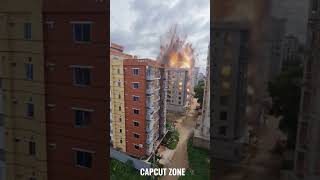 bulding explosion edit with ai #ai#music #vfxshorts #