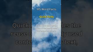 Mastering MS Word Efficiency: Unleashing the Power of Quick Parts for Ultimate Productivity!