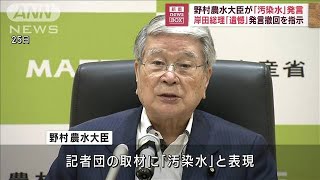 「汚染水」発言の野村大臣に岸田総理が謝罪撤回を指示(2023年8月31日)