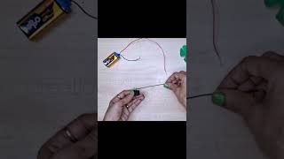 Mini fan with DC motor/Simple circuit with DC motor #simplecircuit #workingmodel #viralshort