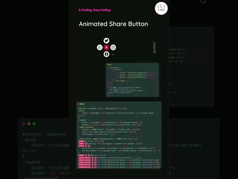 Animated Share button HTML CSS JS  #coding #learnwebdev #programming #webdevlearning