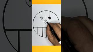 Very Easy Beautiful Circle Scenery Drawing #drawing #art #easydrawing #howtodraw #circle