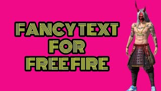 Free Fire Fancy Text and Tamil words Naming Tips