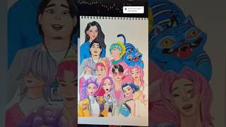 Drawing Celine from KPop demon Hunters #kpop #kpopdemonhunters #shortvideo #art #fyp #drawing