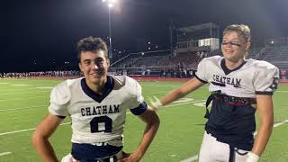 Chatham football players Jax Ulbrich, Luke Ehler and Gio Del Re