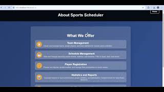Sports Scheduler Using Node.js, Express, and PostgreSQL | Project Demonstration