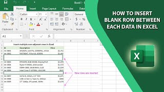 How to insert blank row between each data in MS Excel 2024 | Insert Blank Row | MS Excel
