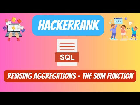 HackerRank SQL Solution || #27 Revising Aggregations - The Sum Function || #youtubevideo