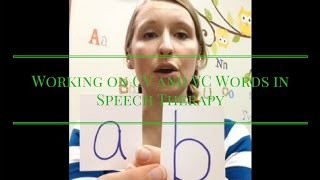 Working on CV and VC Words in Speech Therapy