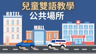 幼兒英文單字｜公共場所名稱｜城市英文單字｜兒童英文學習｜中英文單字｜雙語教育｜Places in the City in Chinese