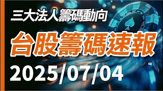 周五高檔收黑，關稅揭曉前賣壓出籠 [20250704籌碼速報】 #台股分析 #三大法人#外資 #台指期 #選擇權分析 #法人動向  #投信