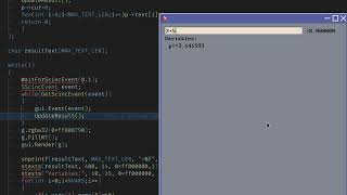Interactive calculator application in Scinc