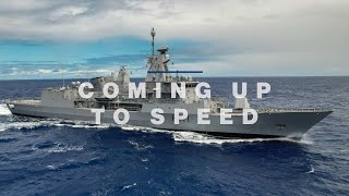 Royal New Zealand Navy: HMNZS Te Mana Coming Up To Speed
