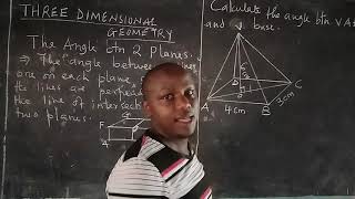 3D, THREE DIMENSIONAL GEOMETRY. ANGLE BETWEEN TWO PLANES.