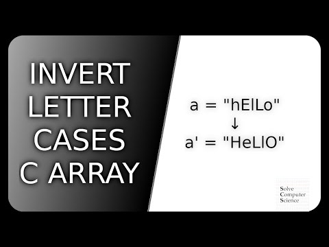 Invert letter cases of a string in C