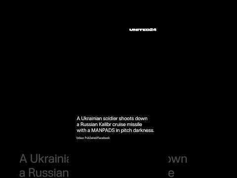 Ukrainian Soldier Shoots Down Russian Kalibr Cruise Missile With a MANPADS #warinukraine