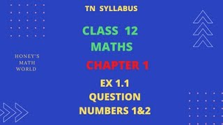 TN syllabus Maths  Ex 1.1 questions 1&2