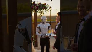 FUTURE ROBOT SERVING GUESTS.