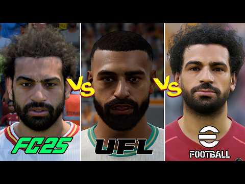 UFL (Release) vs EA Sports FC 25 vs eFootball 2025 | Gameplay & Graphic & Details Comparison