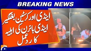 Andy and Christine Baglgir, Andy Byrne's wife react | Breaking News | Geo News