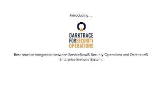 Darktrace for ServiceNow Security Operations Integration Application - by TMLabs