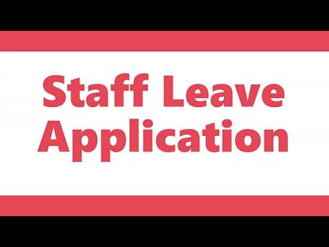 Run Your School Staff Leave Application