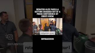 Sen. Padilla Getting Dragged Out Of A DHS Presser For Seeking Answers From Lawless Trump Admin