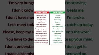 Normal English VS Native English