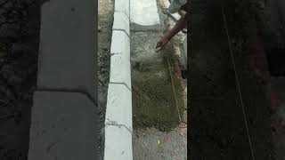 kerb stone work / #construction #youtubeshorts #civilwork #kerbstone #civil #short #reels #viral
