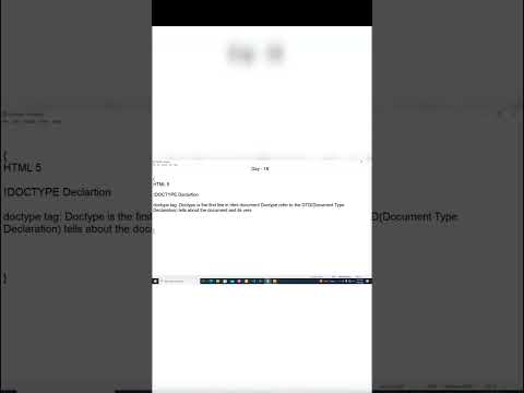 HTML 5 Introduction. | Day - 18 | #shorts