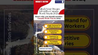 Canada Work Permit Visa 2024 | No LMIA #canadajobs #nolmia #visaservices #shorts #viral