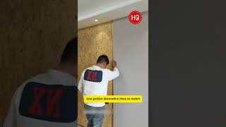 Sofa background wall installation#buildingmaterials #walldecor #walldecoration #homedecor