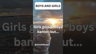 Girls gossip, boys banter, but... #shorts  #viral  #trending  #jsfacts