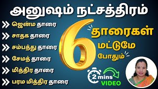 அனுஷம் நட்சத்திரம் 2024 | Anusham Natchathira Tharai Tamil | நட்சத்திர தாரை பலன் 2024