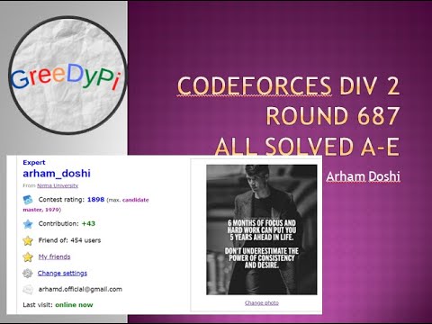 Codeforces 687 div 2, All questions solutions