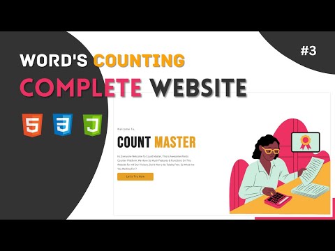 Words Counting Website | Using ( HTML / CSS / JS Es6 ) Only | Part #3