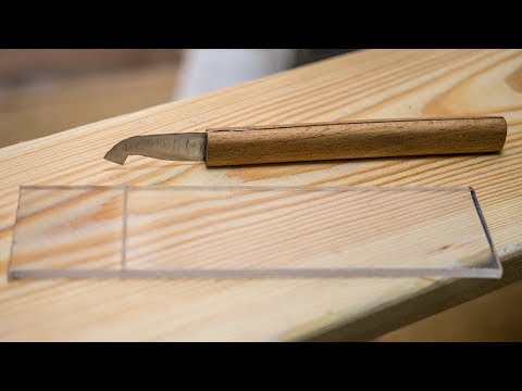 DIY hook knife for acrylic and plastic