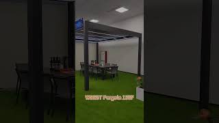 Aluminium Pergola with LED lights 135F | WBEST #aluminiumpergola #bioclimaticpergola