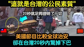 美國節目比較全球治安，卻在台灣20秒內驚掉下巴的理由