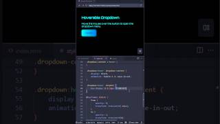 🔥CREATE Hoverable Dropdown Menu only with CSS #coding #shorts