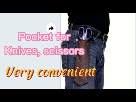 How to make a knife and scissors bag from an old tie. Simple - Save money.
