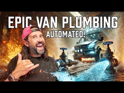 Van build plumbing with electronic ball valves