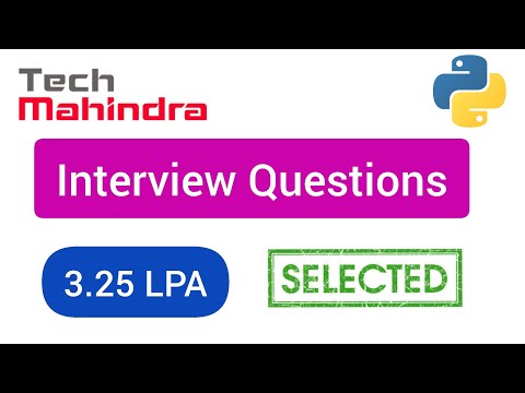 Tech Mahindra Freshers Interview Questions 2024.#python #freshers #interview #pythontutorialtelugu