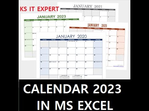 How to make Calendar 2023 in Excel || Calendar 2023