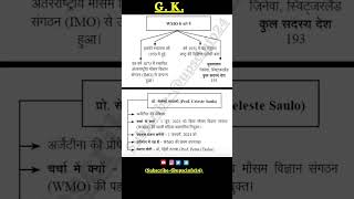 विश्व मौसम विज्ञान संगठन (WMO) #gk #bpsc #upscinfo24 #bpscteacher #bpscctet #terevaaste #gkquiz #gs