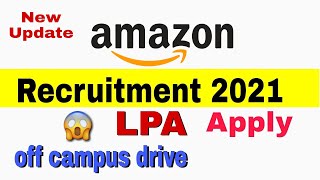 Amazon Off-Campus Mega Recruitment Drive for Freshers 2019 | 2020 | 2021 | 2022 Batch Apply