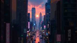 "Neon Dreams: A Glimpse into the Future CityCyberpunkCity #FutureVibes #NeonDreams #SciFiAesthetic